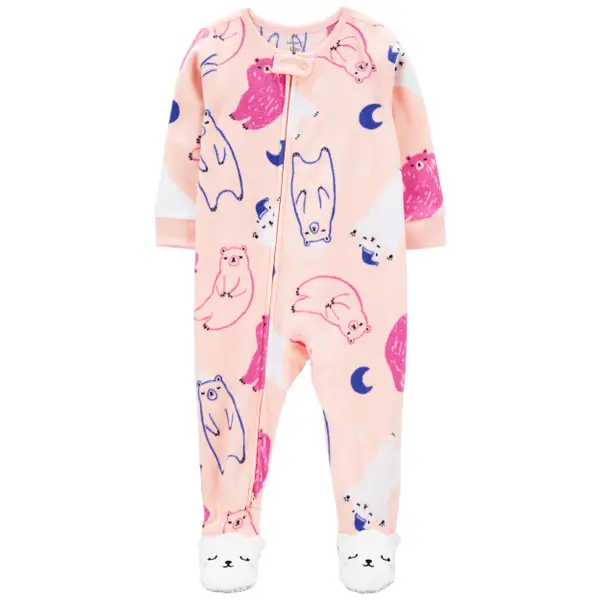 Baby 1-Piece Squirrel Fleece Footie Pajamas Girls 2T