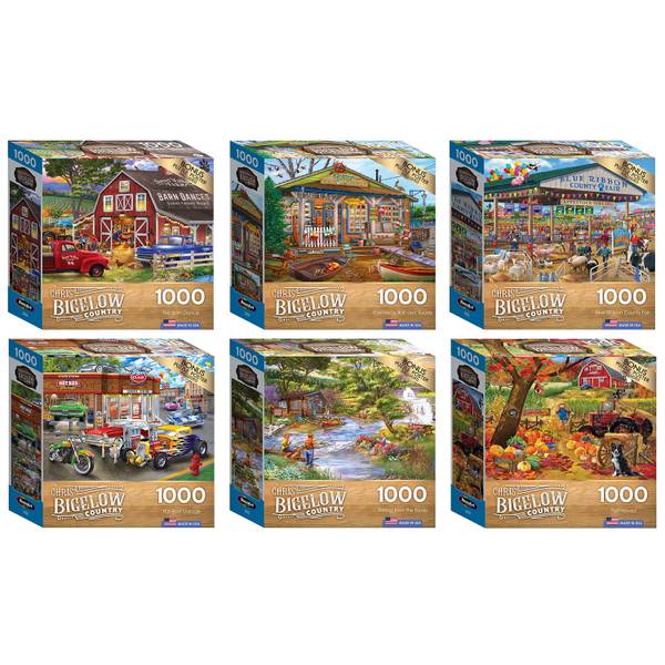 Cra-Z-Art 1000-Piece Chris Bigelow Country Jigsaw Puzzle Assortment ...