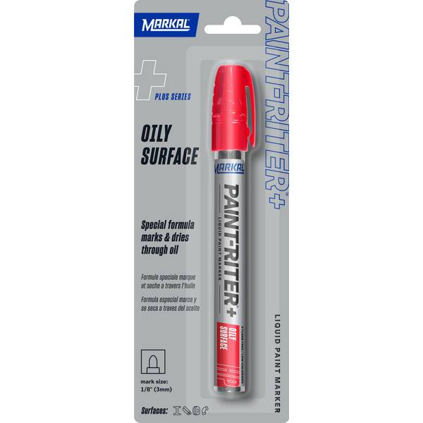 Markal PaintRiter + Oily Surface Red Liquid Paint Marker - 97002