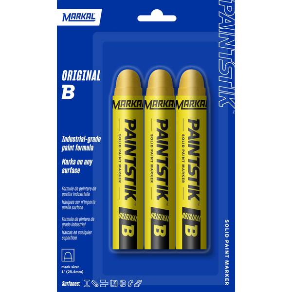 Markal 3-Pack Painstik Yellow Solid Paint Marker
