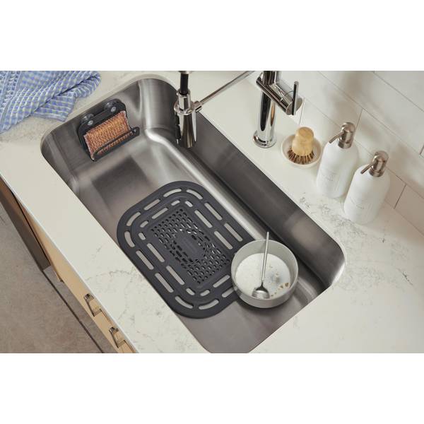 Spectrum Cora Kitchen Sink Mat, Large - Gray