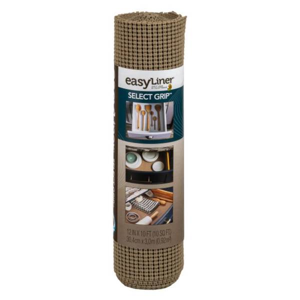 Duck Non-Adhesive Shelf Liner Select Grip EasyLiner, 12-inch x 20 Feet,  Brownstone, Sq Ft