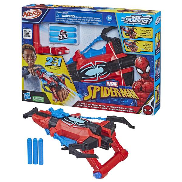 MARVEL SPIDER-MAN NERF STRIKE 'N SPLASH BLASTER - The Toy Insider