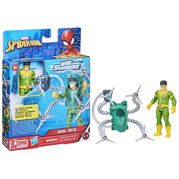 Marvel Spider-Man Aqua Web Warriors 4-Inch Doc Ock Toy with Accessory -  Marvel