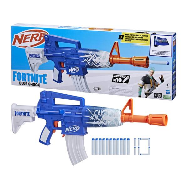 NERF Fortnite Blue Shock Dart Blaster - F4108