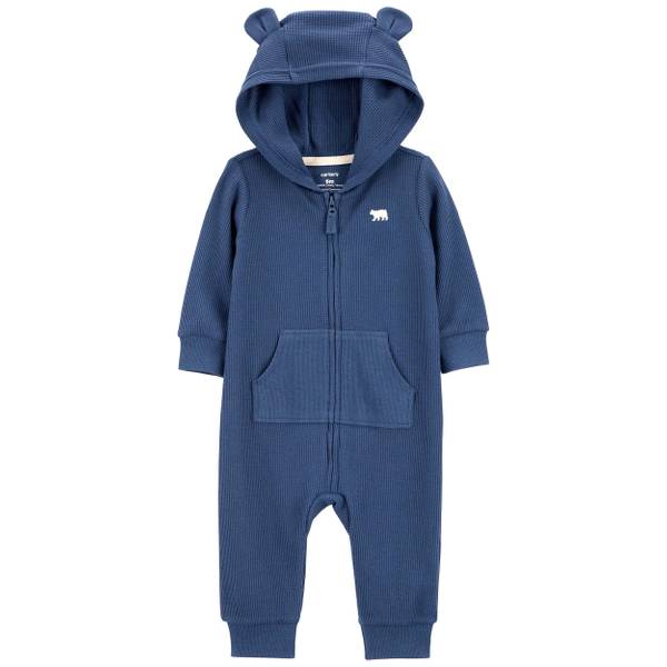 Carter s Infant Boy s Zip Up Hooded Thermal Jumpsuit 1P814610 3M