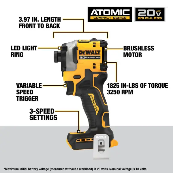 DeWalt ATOMIC 20 Volt MAX Cordless Drill and Impact Driver Combo Kit 