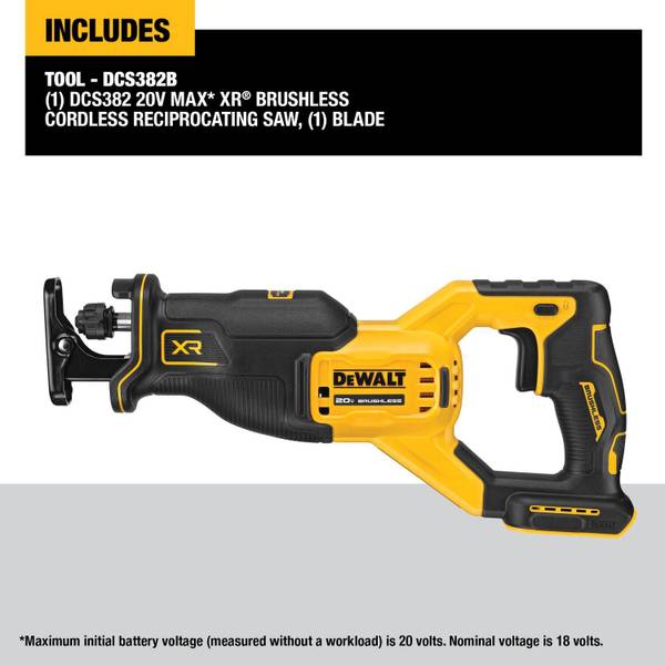 Power Detect Dewalt Xr Reciprocating Saw DEWALT 20V MAX* XR