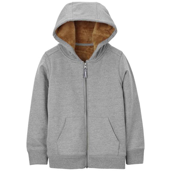 Boys fur cheap lined hoodie