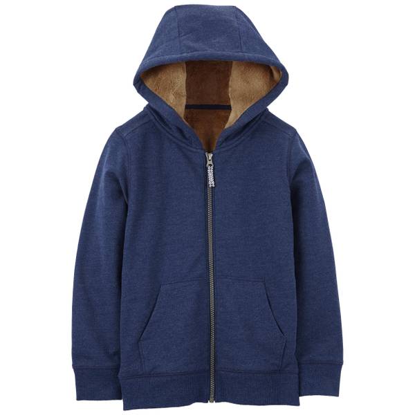 Boys fur hot sale lined hoodie