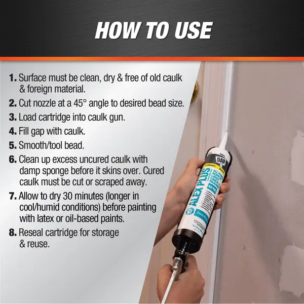 DAP 10.1 oz Alex Plus White Caulk - 7079818152 | Blain's Farm & Fleet