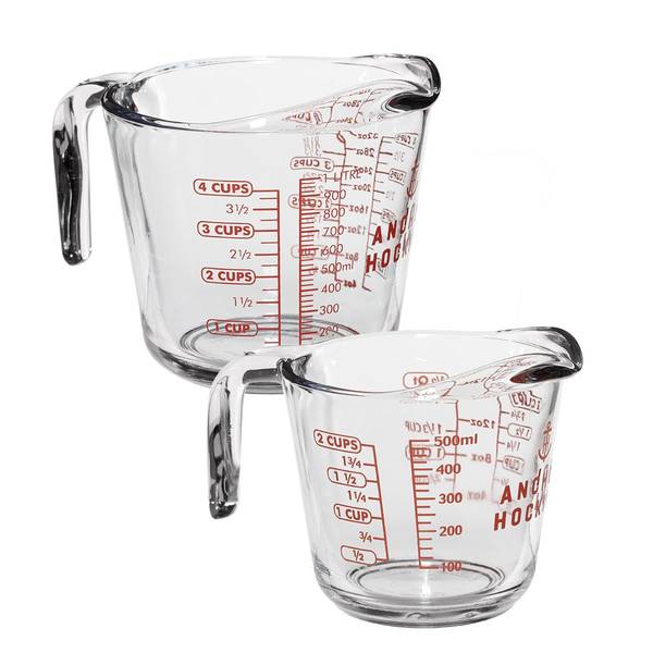 2-Piece Glass Measuring Cup Set