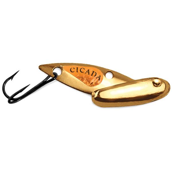 Acme Tackle 3/32 oz Gold Orange Tungsten Cicada Blade Bait - CT10574