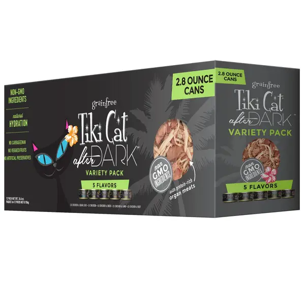 Tiki Cat 12-Count After Dark Variety Pack Wet Cat Food, 2.8 oz