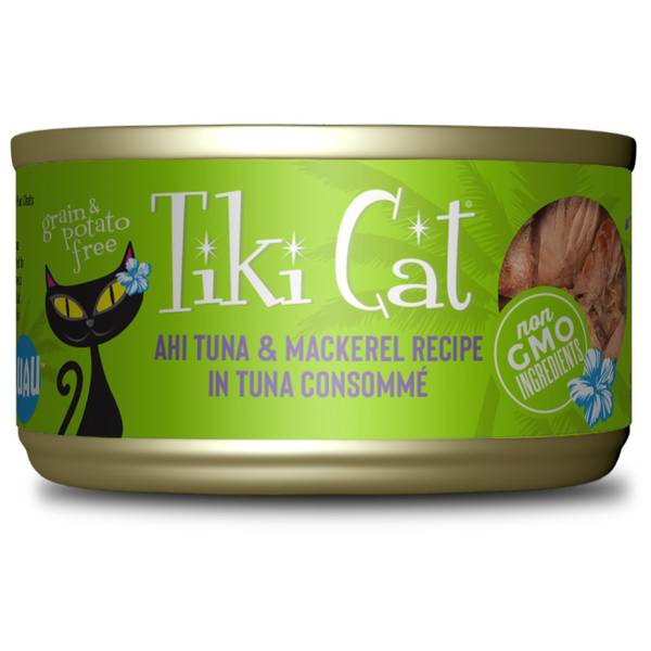 Tiki Cat 12-Count Luau Ahi Tuna Mackerel Wet Cat Food, oz - Main Image