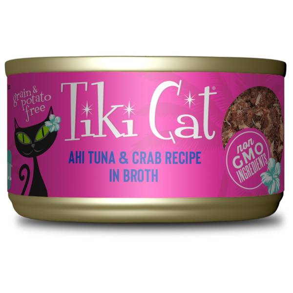 Tiki Cat 12 Count 2.8 oz Grill Ahi Tuna Crab Wet Cat Food