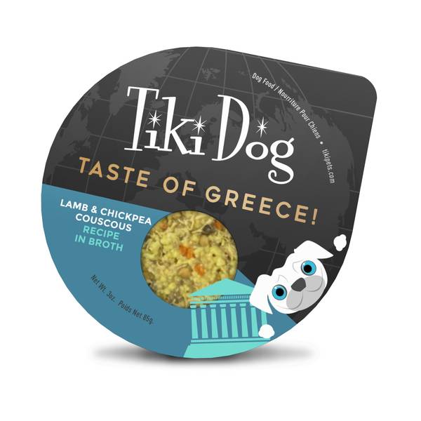 Tiki Dog 3 oz Taste of Greece Lamb Couscous Chickpea Wet Dog