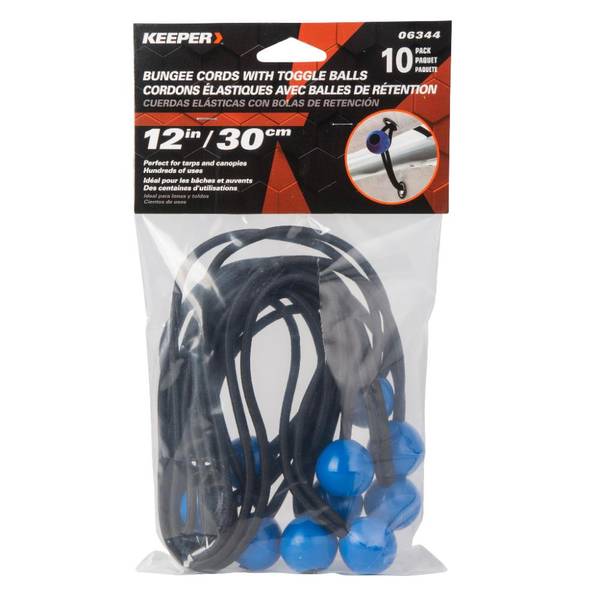 Canopy & Tarp 12 Bungee Cords with Tie Ball - 10 pack