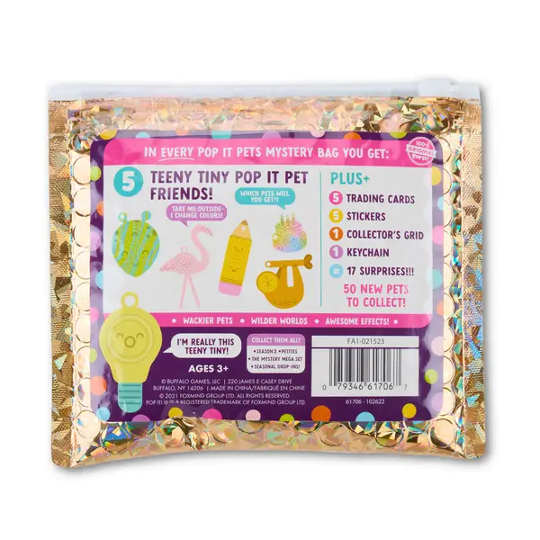 Buffalo Games Pop It! Pets Mystery Bag : Target