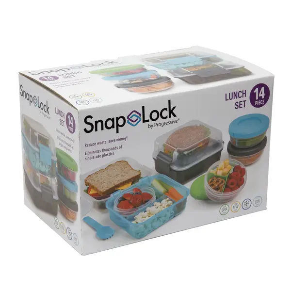 Snaplock 3 Portion Snack Stack Set (3-Piece), Progressive