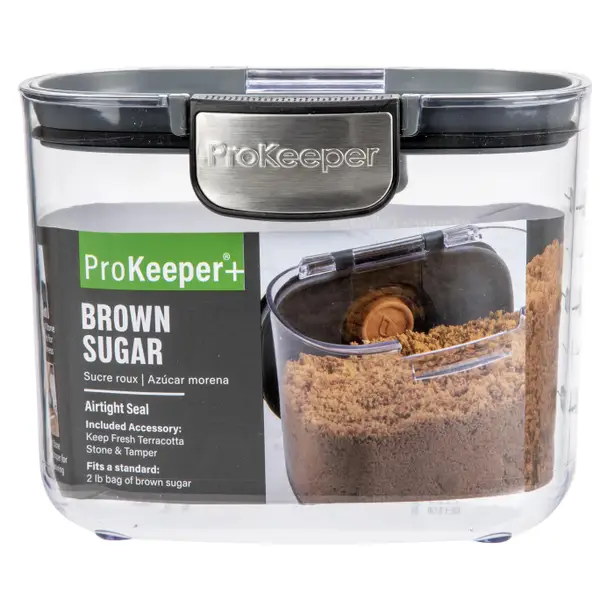 Progressive Prep Solutions by Brown Sugar Keeper, 1.5-Quart, Air-Tight Lid,  2lb Bag Capacity, Terra Cotta Disk Included 
