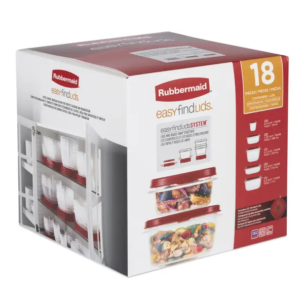 Rubbermaid 18-Piece Easy Find Lids Set - 2066483 | Blain's Farm