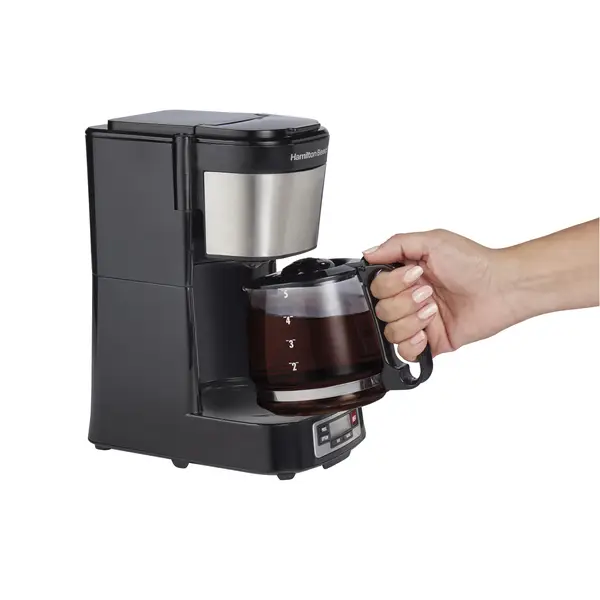 Hamilton Beach 5 Cup Compact Coffee Maker with Programmable Clock