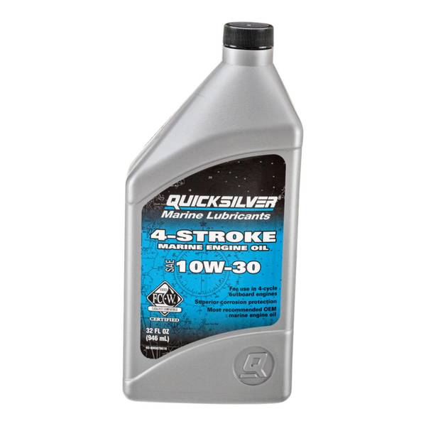 Quicksilver 1 Quart 4-Stroke 10W-30 Outboard Marine Oil - 8M0078616 ...