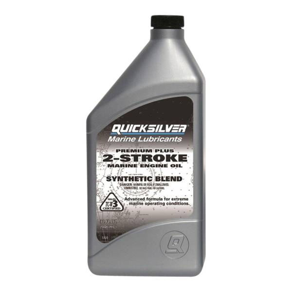 QuickSilver 1 Quart Premium Plus 2Stroke Marine Engine Oil 858026Q01