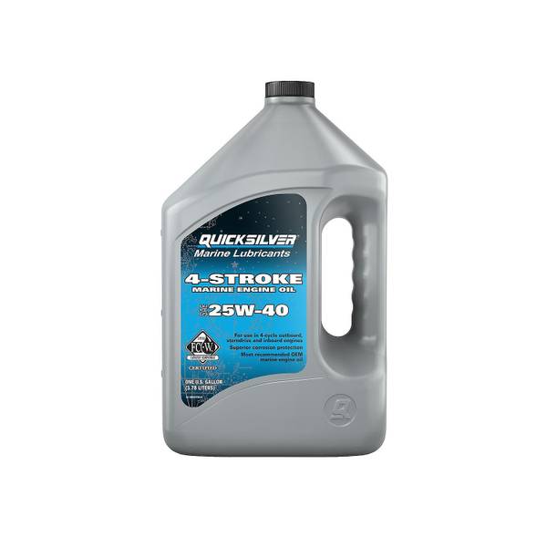 Quicksilver 1 Gallon 4 Stroke 25W-40 Marine Engine Oil - 8M0078620 ...