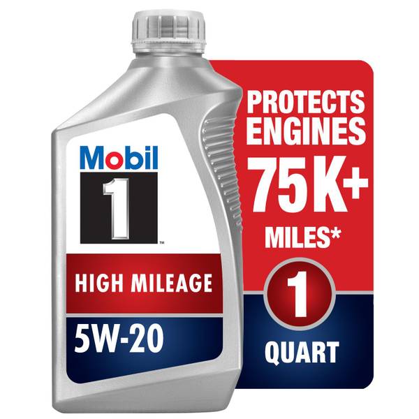 Mobil 1 6-Pack 1 Quart High Mileage 5W-20 Full Synthetic Motor Oil -  120455CS