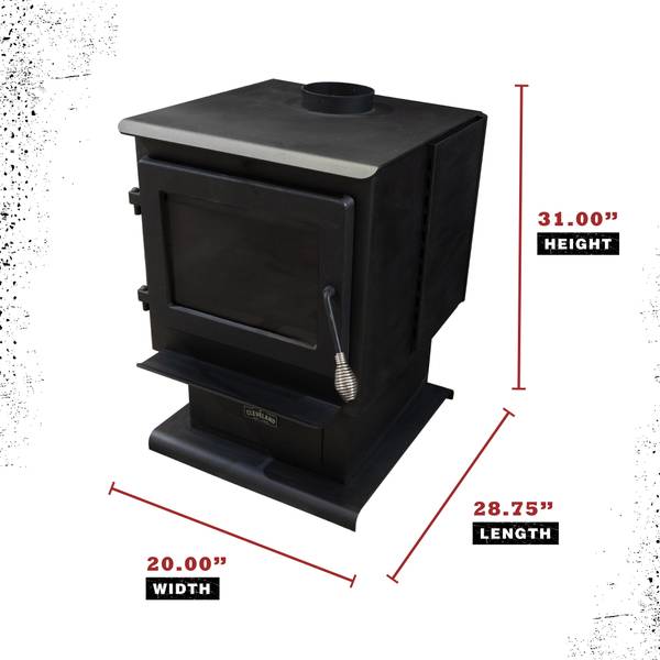 Cleveland Iron Works Ontario Wood Stove - F500105 | Blain's Farm u0026 Fleet