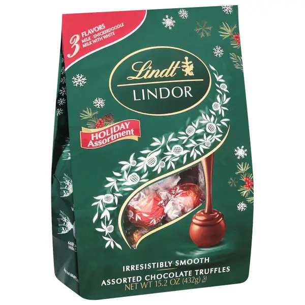 Lindt Truffles, Milk Chocolate, Milk with White - 2 truffles, 0.8 oz