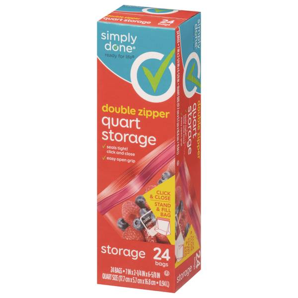 Simply Done 24-Count Quart Storage Bags - 459142