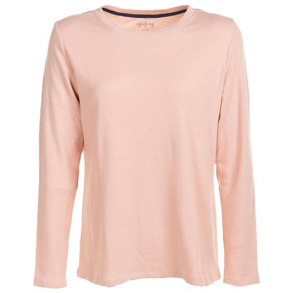 CG CG Women's Long Sleeve Crew Tee, Silver Pink, L ABLSM10710660L