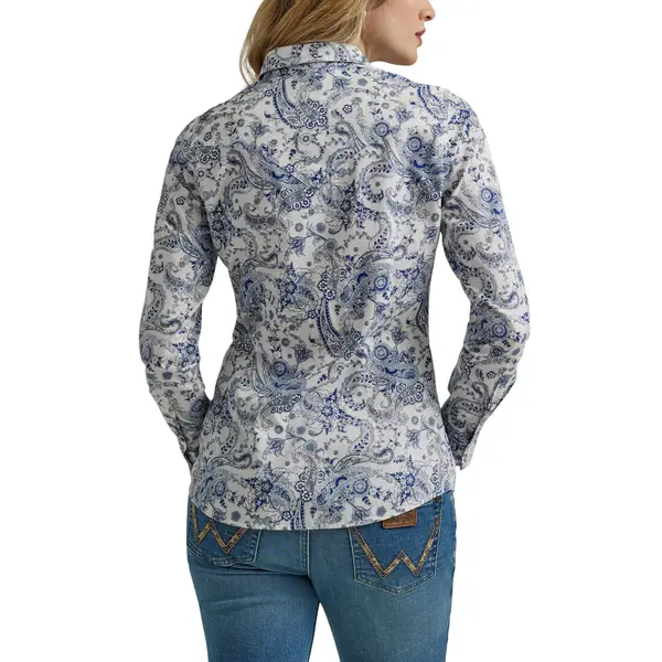 Wrangler Women's Snap Long Sleeve Shirt - 112345405-S