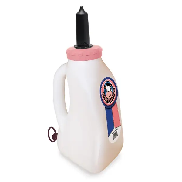 Peach Teat 2 Quart Hand Held Pink Feeder Nursing Bottle with