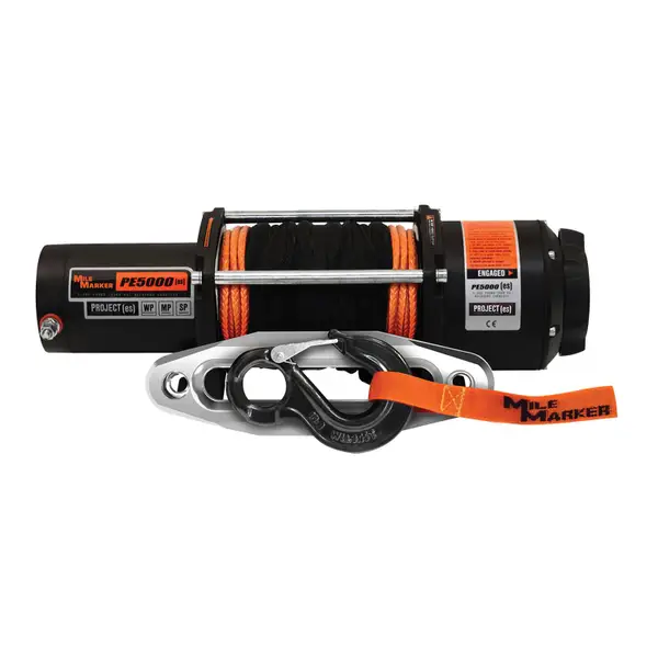 Mile Marker 5000 lb Synthetic Rope UTV Winch - 77-53120BW