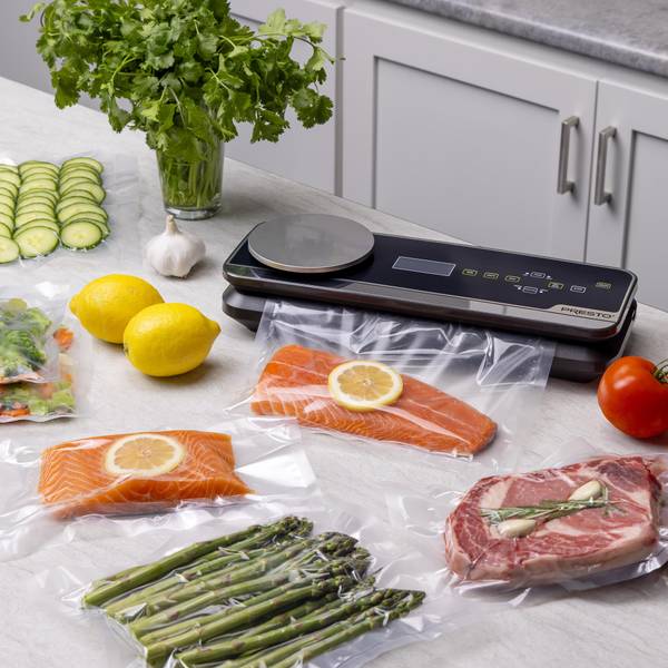 Nesco Vacuum Sealer with Food Scale and 50 Gallon Bags 
