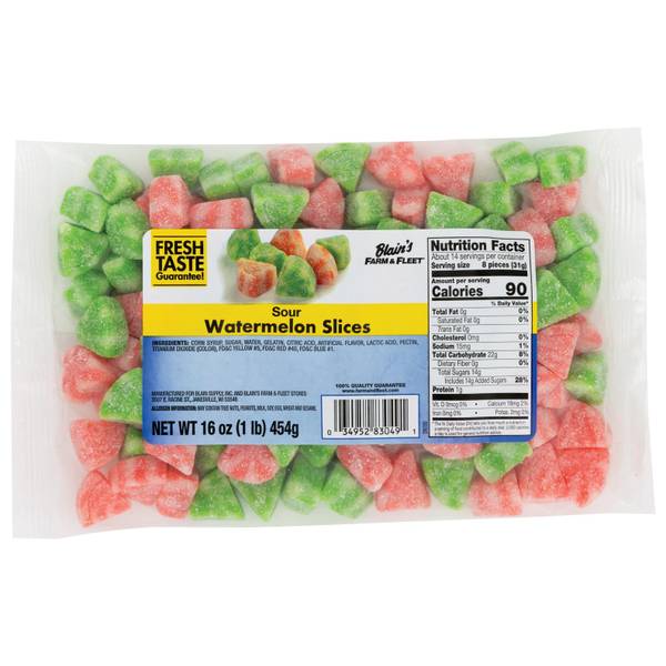 Photo of 16 oz Sour Watermelon Slices