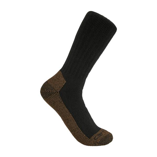 Carhartt Men's Heavyweight Synthetic-Wool Blend Boot Sock, Black