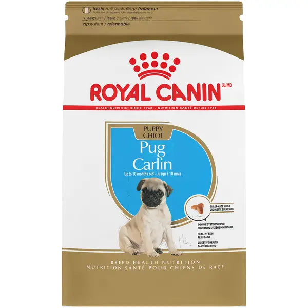 Royal Canin 2.5lb Breed Health Nutrition Pug Puppy Dry Dog Food RCN51065 Blain s Farm Fleet