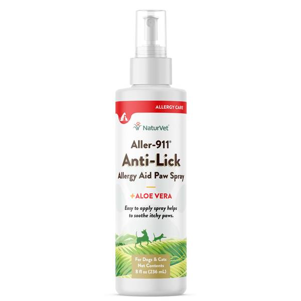 NaturVet 8 oz AntiLick Allergy Aid Plus Aloe Vera Paw Spray 04807