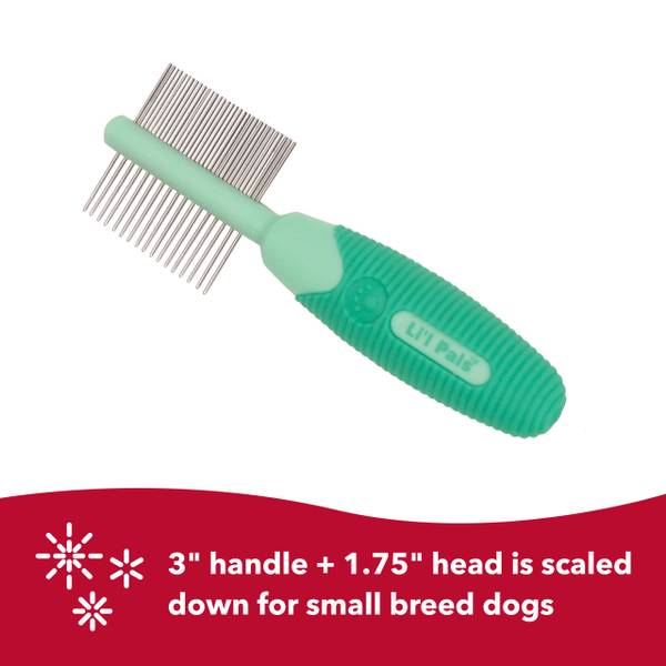 JW PET Soft Grip Double Sided Dog Comb - The Fish & Bone