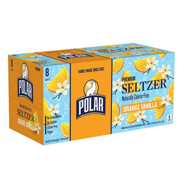 Photo of 10152004 - 8pk 12oz Polar Seltzer Orange Vanilla