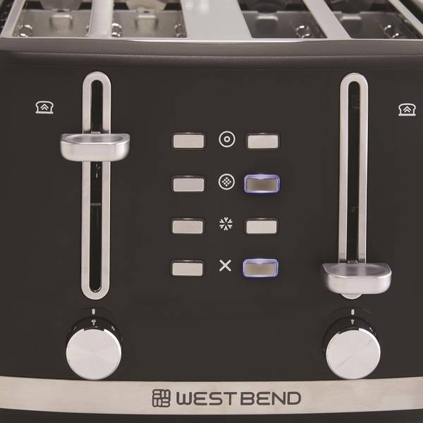 West Bend 2-Slice Toaster with Anti-Jam and Auto-Shut-Off, in