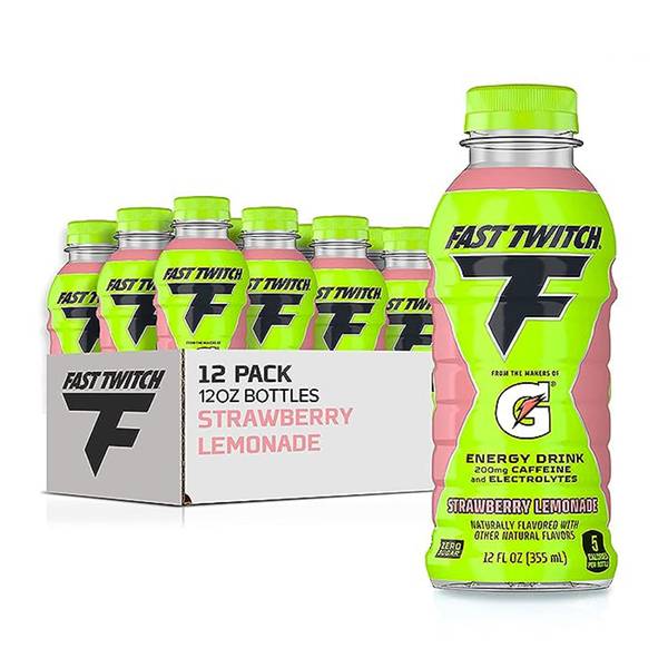 Fast Twitch 12 oz Strawberry Lemonade Energy Drink 209097 Blain's