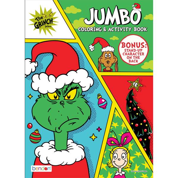 Bendon Dr Seuss The Grinch Jumbo Coloring and Activity Book - 53199 ...