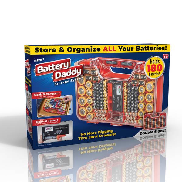 Battery Daddy 150 Battery Organizer and Storage Case with Tester
