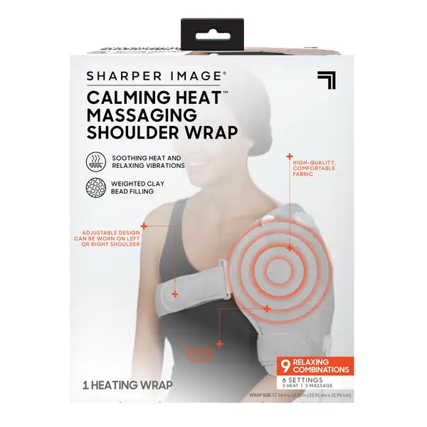 Sharper Image Calming Heat Massaging Neck Wrap, Relaxing